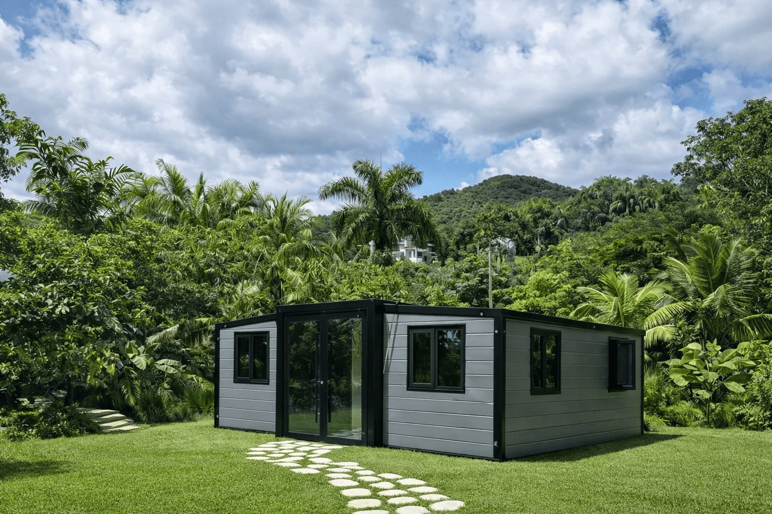 Vista exterior del modelo EXPANDHOME de 55 metros cuadrados